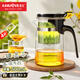 金灶（KAMJOVE） 玻璃茶壺 茶水分離飄逸杯泡茶壺 過(guò)濾花茶壺茶道杯茶具泡茶器 K-201搭配K-106玻璃4杯