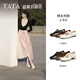 他她（TATA）超?，旣愓湫锛拘驴顝凸艤\口小皮鞋女鞋單鞋7H020AA5 白月光（粗跟款）-7HF20 37