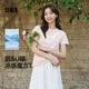 森馬（Semir）短袖t恤女短款合體顯瘦正肩內搭25夏涼感修身打底衫109325100001