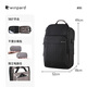 威豹（WINPARD）大容量雙肩包男士休閑商務(wù)防潑水15.6英寸筆記本電腦 黑色17寸(加大容量-帶洗漱收納包
