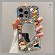 尚奇鑫卡通蠟筆小新鏡面適用蘋果16promax手機殼iphone15pro自帶鏡頭膜13網(wǎng)紅女款14plus小眾高級感防摔 電鍍波浪鏡子-滿屏蠟筆小新 iPhone 16 Pro