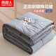南極人 A類(lèi)棉花被子冬天加厚10斤保暖被芯冬被學(xué)生宿舍四季蓋被新疆棉被 藍灰【A類(lèi) 新疆棉花填充】 180x220cm 8斤冬被 室溫0-10℃