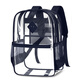 鷗咖諾透明雙肩包男女女神節PVC果凍包小學(xué)生初中學(xué)生書(shū)包時(shí)尚潮流背包 藏藍色