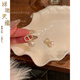 祥瑞天賜珍珠耳環(huán)女秋冬感氣質(zhì)輕奢耳釘獨(dú)特耳飾無耳洞耳夾 白珍珠 925銀耳針一對(duì)