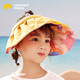 檸檬寶寶兒童遮陽(yáng)帽軟檐空頂貝殼帽女童太陽(yáng)防曬帽 銀杏黃獨角獸 S