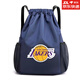何佳功國潮籃球包大容量男女新款抽繩雙肩包運動(dòng)簡(jiǎn)易 湖人隊【深藍色】加厚底-防潑水