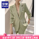羅蒙（ROMON）西裝套裝女2025年春夏新款高級感時尚氣質(zhì)職業(yè)裝小西裝外套女工服 果綠色 西服+褲子兩件套 L 116-129斤