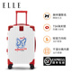 ELLE&赫本貓聯(lián)名印花行李箱拉桿箱萬向輪拉鏈密碼箱密碼鎖女士旅行箱 H'flee 20英寸 【可登機 | 3天旅程】