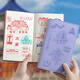 嘉然恒旅行蓋章收集本印章集章冊(cè)高顏值空白手賬本南京北京博物館杭州景點(diǎn)打卡紀(jì)念本旅游口袋本 山竹紫