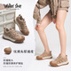 Walker Shop奧卡索休閑運動(dòng)鞋女健步網(wǎng)面鞋女戶(hù)外徒步登山鞋跑步鞋女V151028