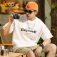 吉普（JEEP）260G重磅純棉短袖T恤男士高支情侶裝上衣夏季圓領(lǐng)潮牌休閑體恤男