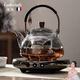 卡絲拉狄（Cathyladi）煮茶器玻璃蒸煮一體燒水壺電陶爐白茶家用茶具小型養(yǎng)生生日禮物 【高端灰半月提梁壺】+電陶爐