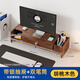 正青春辦公室電腦增高架臺式顯示屏顯示器底座置物架工位桌面收納盒 胡桃色【帶鎖大抽屜+雙筆筒】 升級加厚不變形