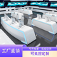 烤漆科技感多媒體音頻控制臺(tái)監(jiān)控指揮中心操作臺(tái)弧形調(diào)度臺(tái)演播臺(tái) 直行控制臺(tái)帶燈帶/不帶柜體