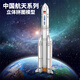 Buildream中國空間站航天模型立體拼圖長征五號火箭宇宙飛船小學(xué)兒童手工 長征五號運(yùn)載火箭