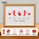 妙語(yǔ)諾百天手足印周歲手足印手足情深兄妹印泥滿(mǎn)月用品百天紀念品畫(huà)寶寶 一家五口 A4 【適合滿(mǎn)月/百天】