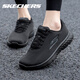 斯凱奇（Skechers）女鞋跑步鞋女2026春季新款輕便密網(wǎng)透氣黑色運動(dòng)鞋子女減震慢跑鞋 全黑色-14804-BBK 39 /9/260mm