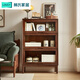 林氏家居美式書(shū)柜帶門(mén)落地儲物柜展示柜家用立柜收納柜子 AS1X-A滿(mǎn)額贈