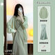 FOX.G新品連衣裙裙子女衣服女裝夏季套裝兩件套2025新款小個子氣質(zhì)穿搭 綠色襯衫+吊帶裙兩件套 XL 【建議120-140斤】