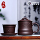 洛湘宜興紫砂杯茶杯帶蓋純?nèi)止ぶ穸蝺?nèi)膽過濾泡茶杯家用辦公泡茶杯 內(nèi)膽君竹