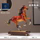 IKXO馬到成功銅馬領(lǐng)導(dǎo)辦公室高檔擺件客廳玄關(guān)裝飾工藝品開業(yè)喬遷禮品 馬到成功（小號）-紅棕色