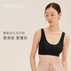 桑羅真絲睡衣女桑蠶絲內(nèi)衣文胸舒適無尺碼可外穿運(yùn)動(dòng)風(fēng) 黑色 A-C杯