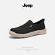 Jeep吉普男鞋春秋季帆布鞋一腳蹬懶人鞋透氣老北京布鞋防滑駕車(chē)休閑鞋