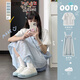 億梵莎背帶裙子夏天衣服女裝2022新款夏季日系學院風連衣裙學生上衣襯衫減齡韓版寬松女生套裝裙 套裝裙 均碼(可備注碼數(shù))