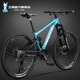 飛鴿（FG FLYING PIGEON）軟尾山地自行車(chē)成人男女士速降減震大中小學(xué)生車(chē)城市通勤賽車(chē) 內走線(xiàn)軟尾車(chē)架-輻條輪-孔雀藍 27.5英寸 適合170-195cm 藍圖30速豪華版