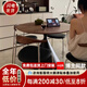 萊柏倫中古風(fēng)圓形餐桌家用小戶型法式復(fù)古北歐美式胡桃木侘寂風(fēng)圓餐桌椅 Clay款式φ100胡桃木色圓桌