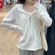 凡伊聆防曬衣女防曬服夏季2025新款冰絲透氣當小外套穿薄款寬松日常出行 帶帽檐防曬衣【白色】 均碼 【建議85-115斤】