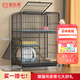 寵樂(lè )乖（CHONGLEGUAI）貓別墅貓籠子帶廁所大號加粗方管貓窩貓舍貓屋家用寵物籠子三層