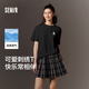 森馬（Semir）迪士尼短袖t恤女中長款寬松圓領(lǐng)上衣25夏涼感打底衫109325100025