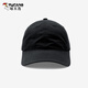 啄木鳥(niǎo)（TUCANO）帽子男純棉水洗軟頂鴨舌帽純色加寬加深版大頭圍棒球帽男士遮陽(yáng)帽 黑色 均碼 可調節(55-60cm)