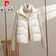 皮爾卡丹（pierre cardin）羽絨棉馬甲女外穿2025新款秋冬韓版寬松百搭時(shí)尚背心坎肩馬夾外套 米白色 L 建議105-120斤