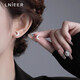 Lnieer999足銀拉絲月亮耳釘女ins風(fēng)設(shè)計感磨砂月牙耳環(huán)氣質(zhì)百搭小眾耳飾 拉絲磨砂月牙耳釘【999足銀】