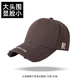 沐馳斯頓美式棒球帽女顯臉小鴨舌帽男潮ins復古帽子女加大加深硬頂寬帽檐 深灰色【做舊破洞 男女通用】 均碼 【55-60cm可調節】