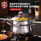 好廚夫304不銹鋼加厚雙層湯鍋家用燉鍋大容量蒸鍋蒸籠屜爐灶通用不粘鍋 雙層蒸湯鍋[304加厚] 26cm 8L