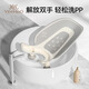 英氏（YEEHOO）嬰兒洗屁屁神器小孩洗澡盆用具可坐躺托浴墊新生兒寶寶沖洗PP架 灰色款【適用0-12月+】
