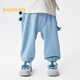 巴拉巴拉童裝寶寶褲子新款春秋款嬰兒長(cháng)褲男童女童夏季休閑褲萌趣防蚊褲潮 藍色調00488 【春秋款】 90