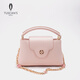 TUSCAN'S經(jīng)典優(yōu)雅真皮手拎包腋下包單肩斜挎包時(shí)代集團雙魚(yú)女包 櫻花粉 22*8.5*13cm