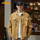 JEEP純棉舒適長(zhǎng)袖襯衫男2025春季戶外運(yùn)動(dòng)通勤百搭翻領(lǐng)休閑男士襯衣 卡其色 M
