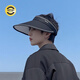 目丸帽子男款夏季防曬大帽檐騎車(chē)防紫外線(xiàn)空頂帽太陽(yáng)帽無(wú)頂遮陽(yáng)帽遮臉 黑色線(xiàn)條 可折疊