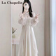 拉夏貝爾（La Chapelle）新中式連衣裙女裝2025春夏新款小個(gè)子吊帶裙兩件套裝國風(fēng)夏天裙子 開衫+吊帶裙 M 建議95-105斤