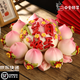 優(yōu)金胚芽壽桃饅頭生日老人祝壽花饃花餑餑壽包花樣 A 九桃壽糕（3.6斤 28cm）1800g