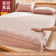 無印良品A類全棉蠶絲蛋白夾棉床笠180x200單件100%純棉床罩家用全包床套罩 天星花-櫻花粉【全棉蠶絲蛋白】 180*200cm【床笠單件】