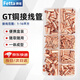 費塔（Fetta）GT接線純紫銅管接線端子 套管接頭線鼻子銅鼻子 壓線端子一盒端子250只裝