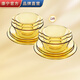 康寧餐具 琥珀色耐熱玻璃餐具家用玻璃餐具碗盤(pán)碟套裝 百麗（帶拉面碗款） 12件套