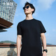 十如仕T恤男女款高端【240支紗】短袖休閑彈力春夏裝打底衫 T30-02 黑色 2XL