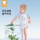 貝肽斯嬰兒衣服夏季薄款新生兒包屁衣網(wǎng)眼透氣純棉男女寶寶連體衣